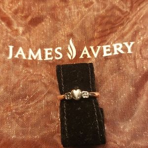 James Avery  Flower Heart Ring Size 7